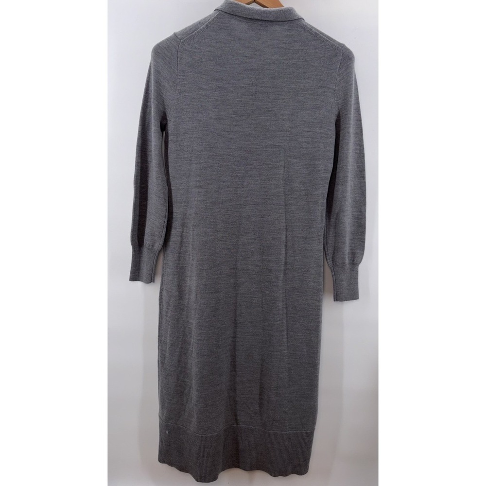 J Crew Collared Merino Wool Sweater Dress Midi Preppy Capsule Small - Picture 6 of 7